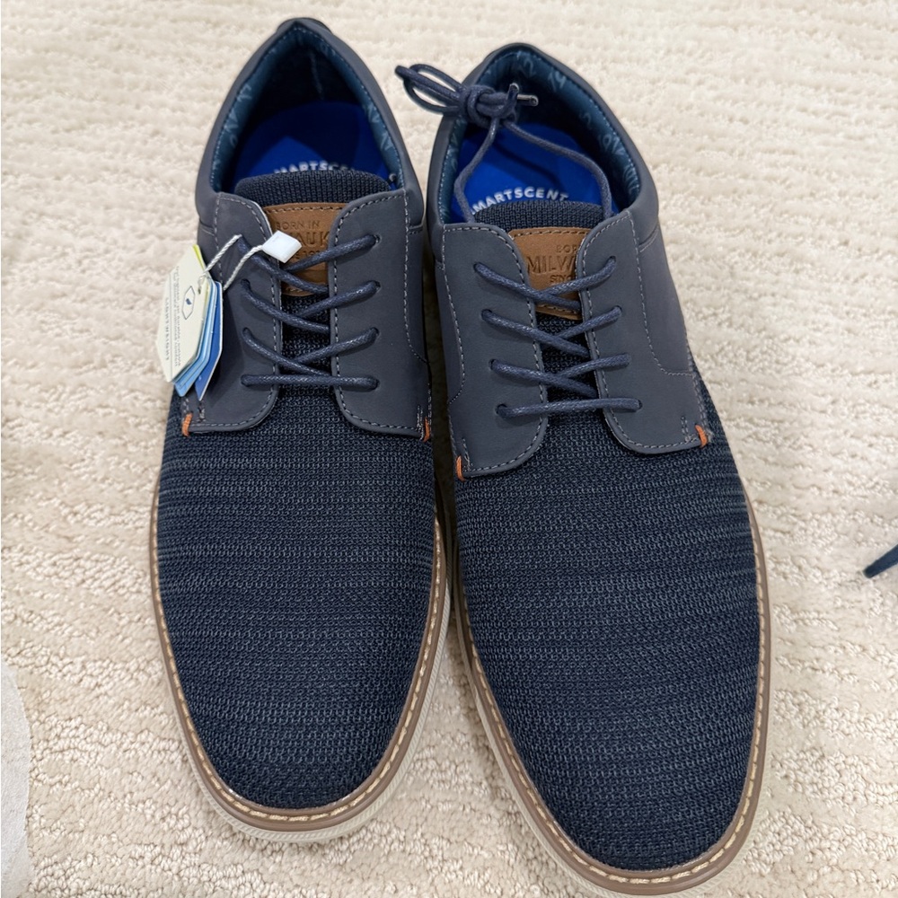 Nunn Bush Dark Blue and Tan Derbys